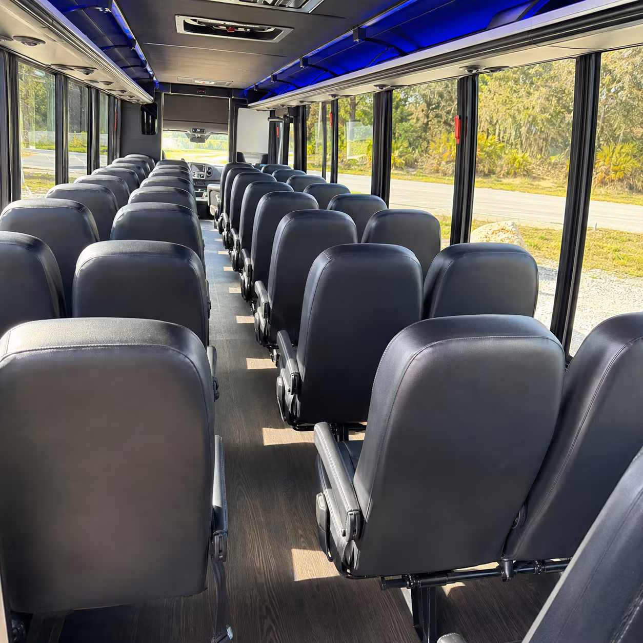 victoria 28 passenger minibus interior