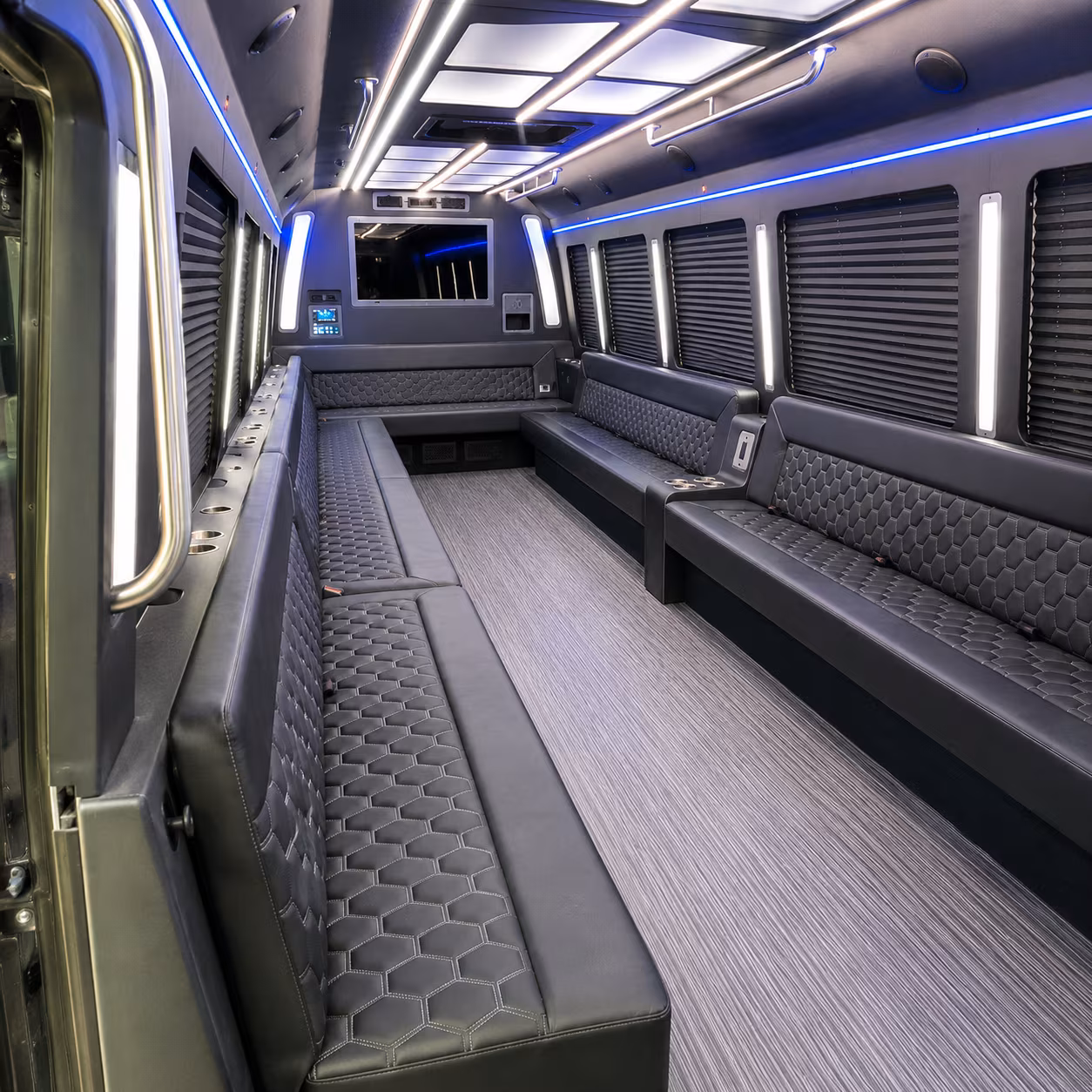 victoria 40 passenger party bus interior