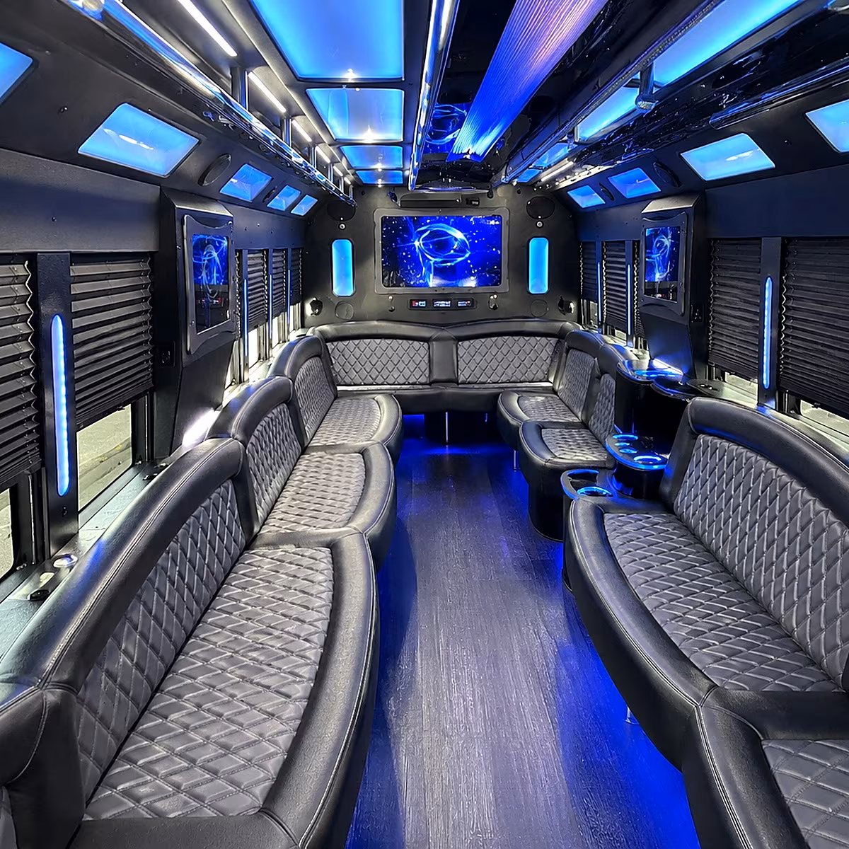 victoria 50 passenger party bus interior