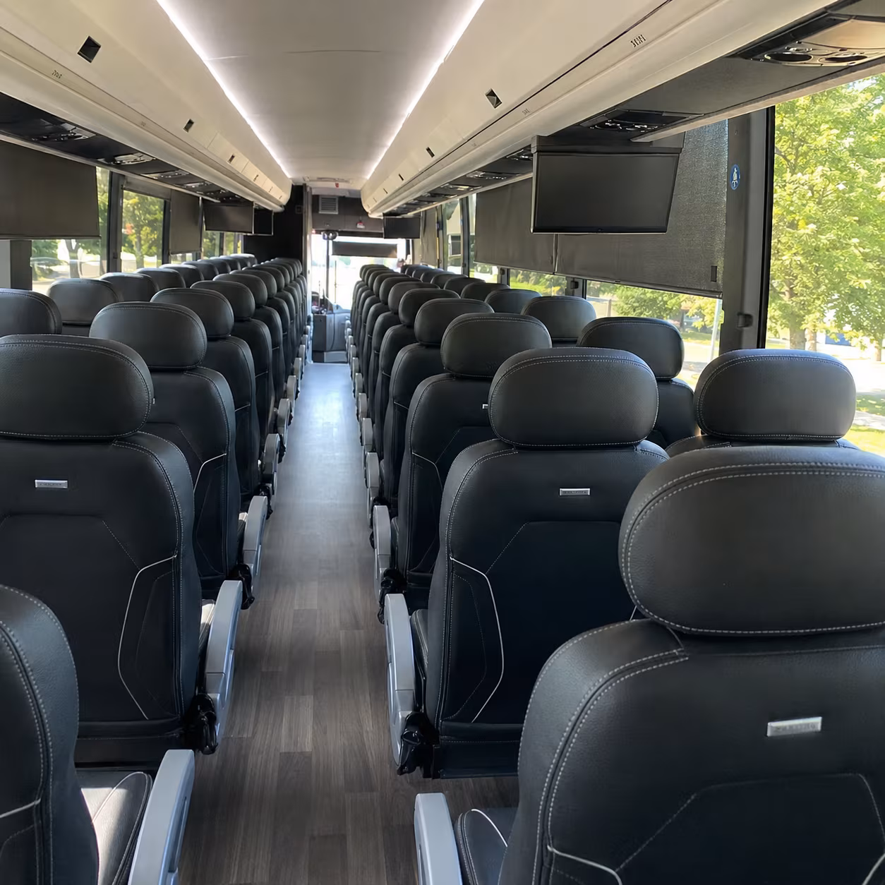 victoria 56 passenger charter bus inside